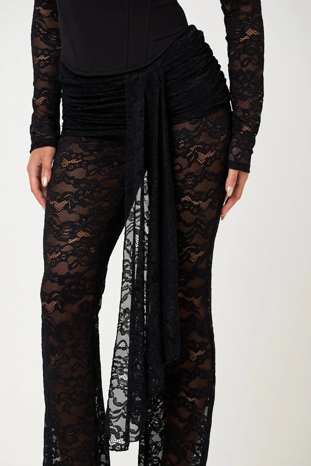 The amara lace trouser - black - Image 3