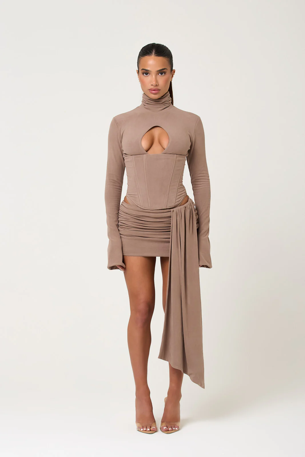 The amore corset set - taupe - Image 5