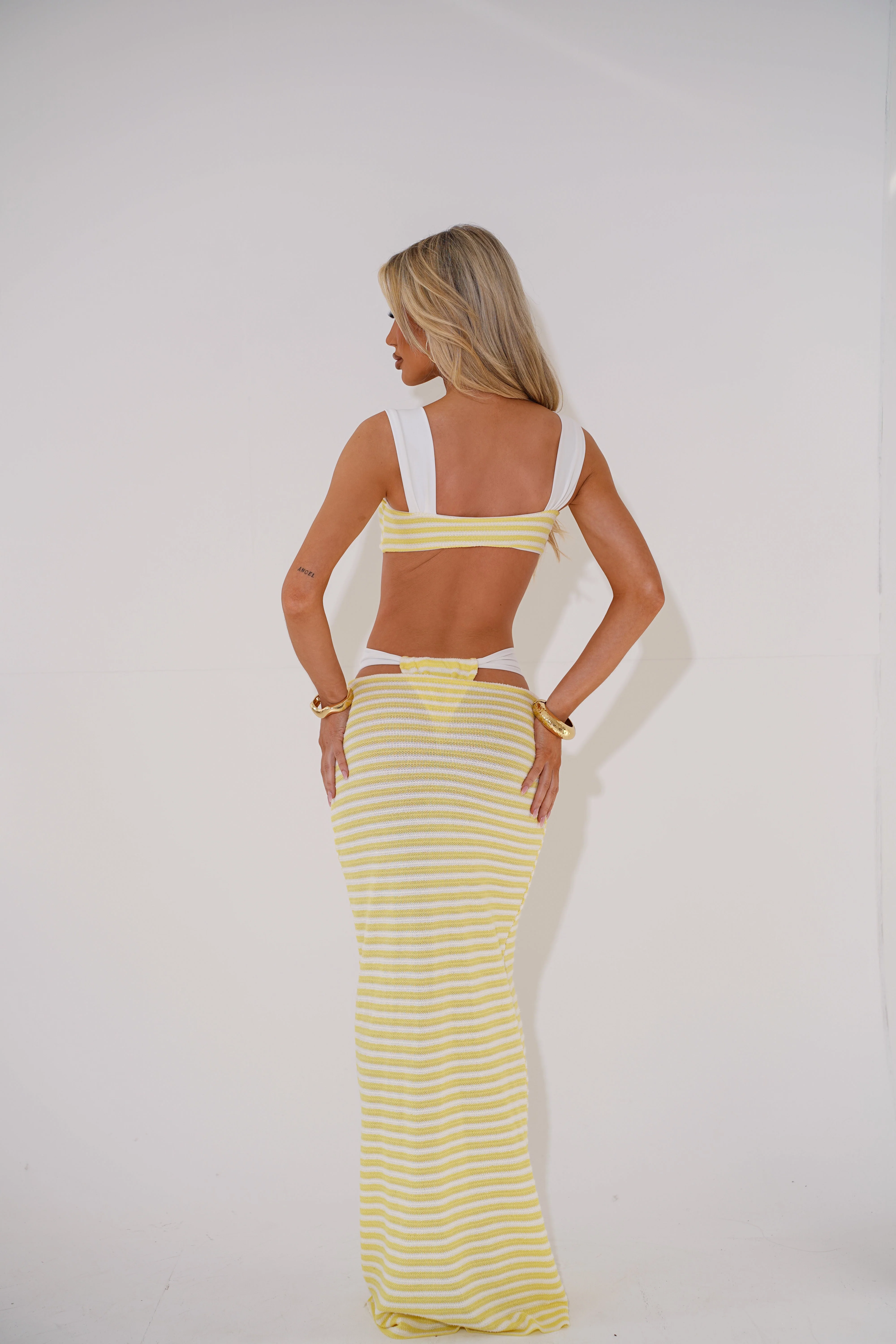 The crochet maxi skirt - lemon sorbet - Image 3