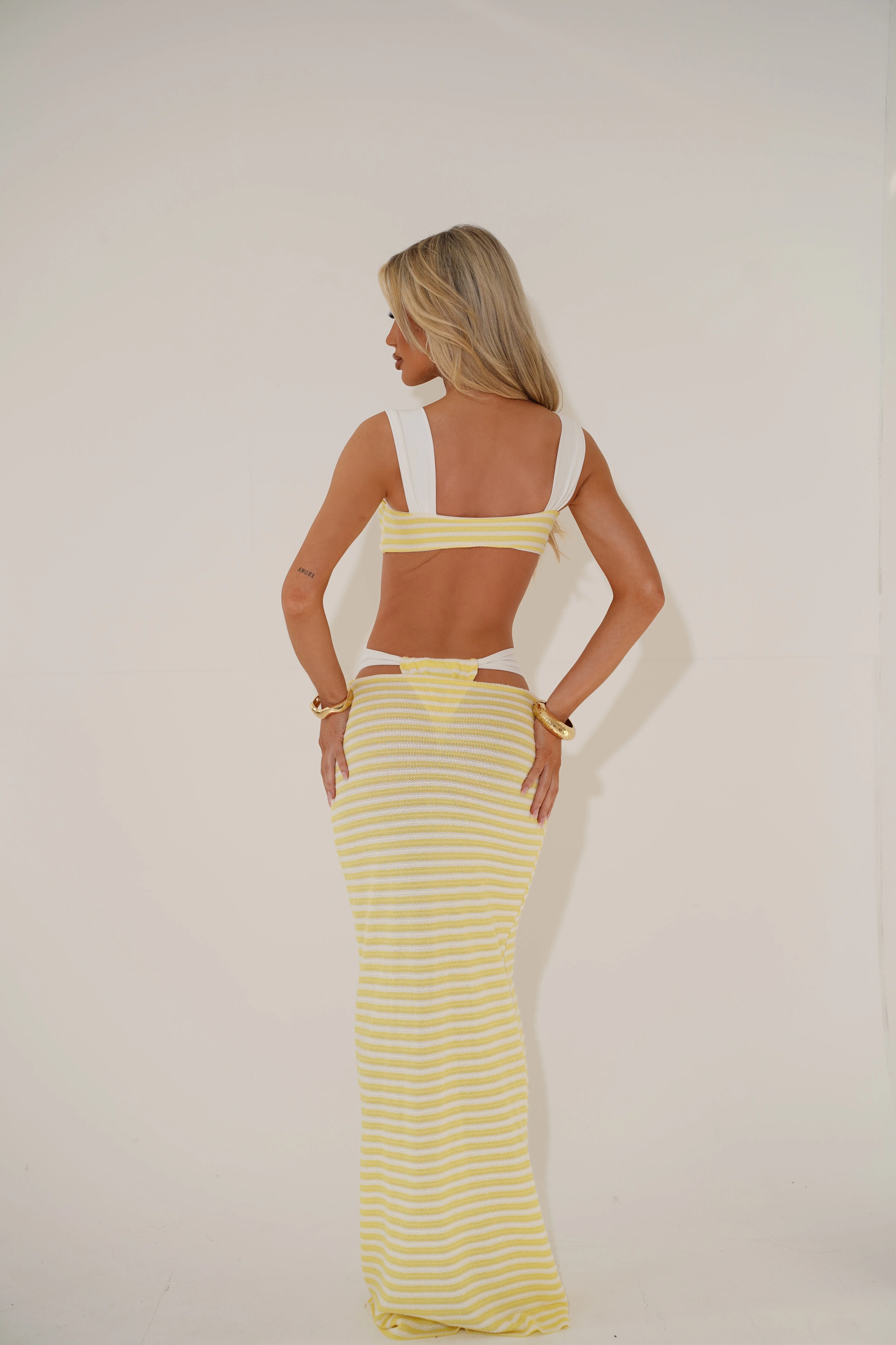 The crochet wide band bikini bottoms - lemon sorbet - Image 7