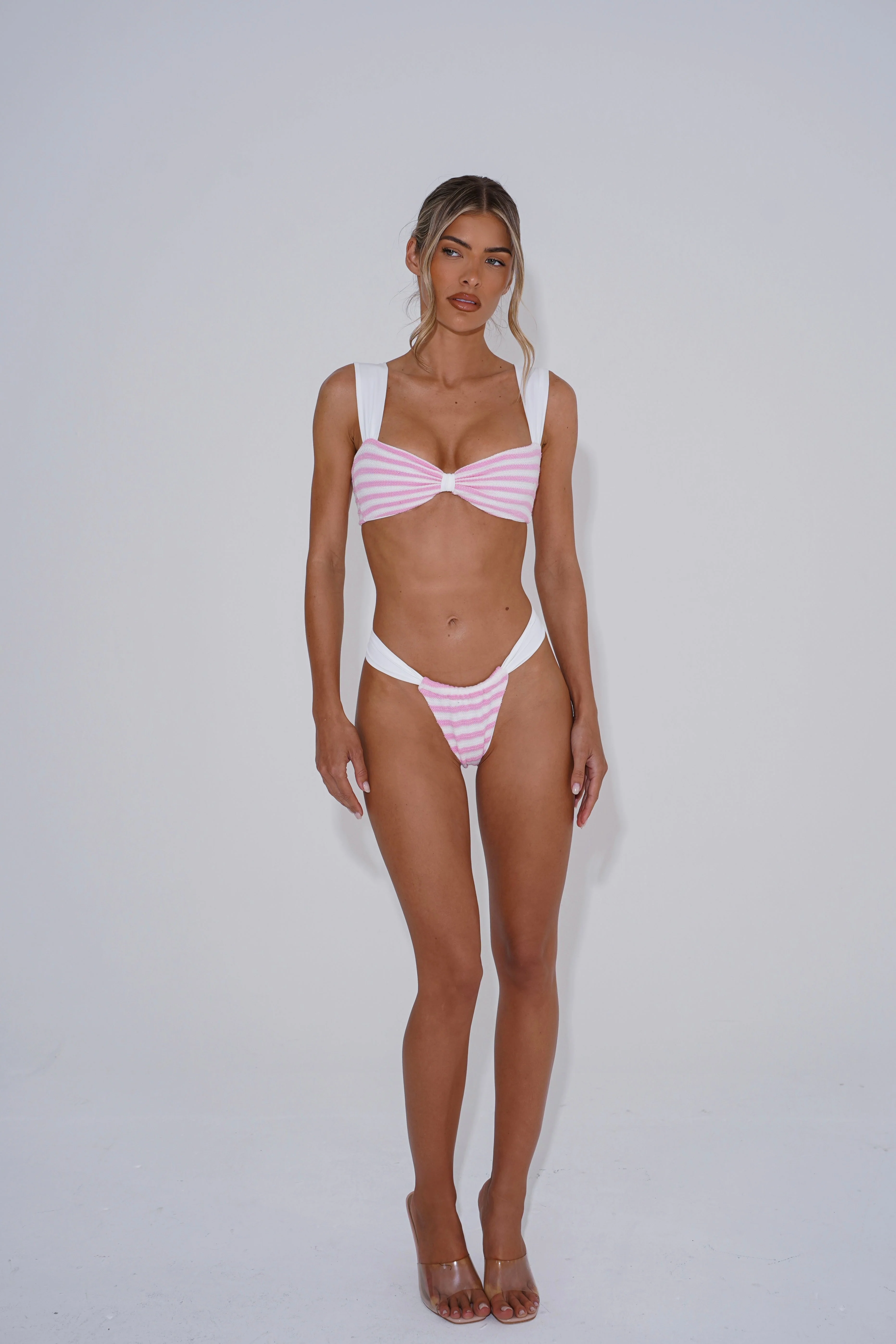The crochet wide band bikini bottoms - strawberry sorbet - Image 2
