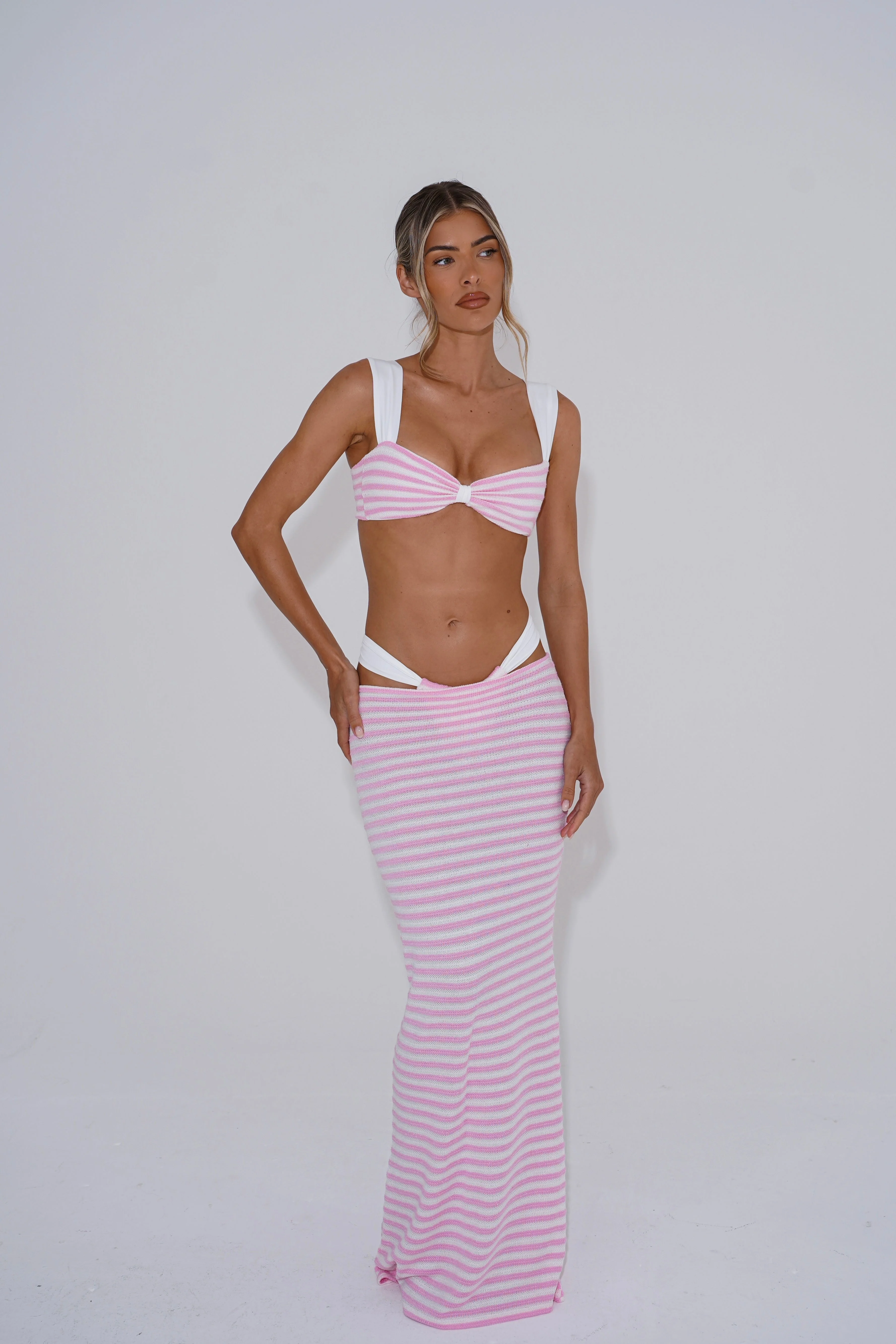 The crochet wide band bikini bottoms - strawberry sorbet - Image 5
