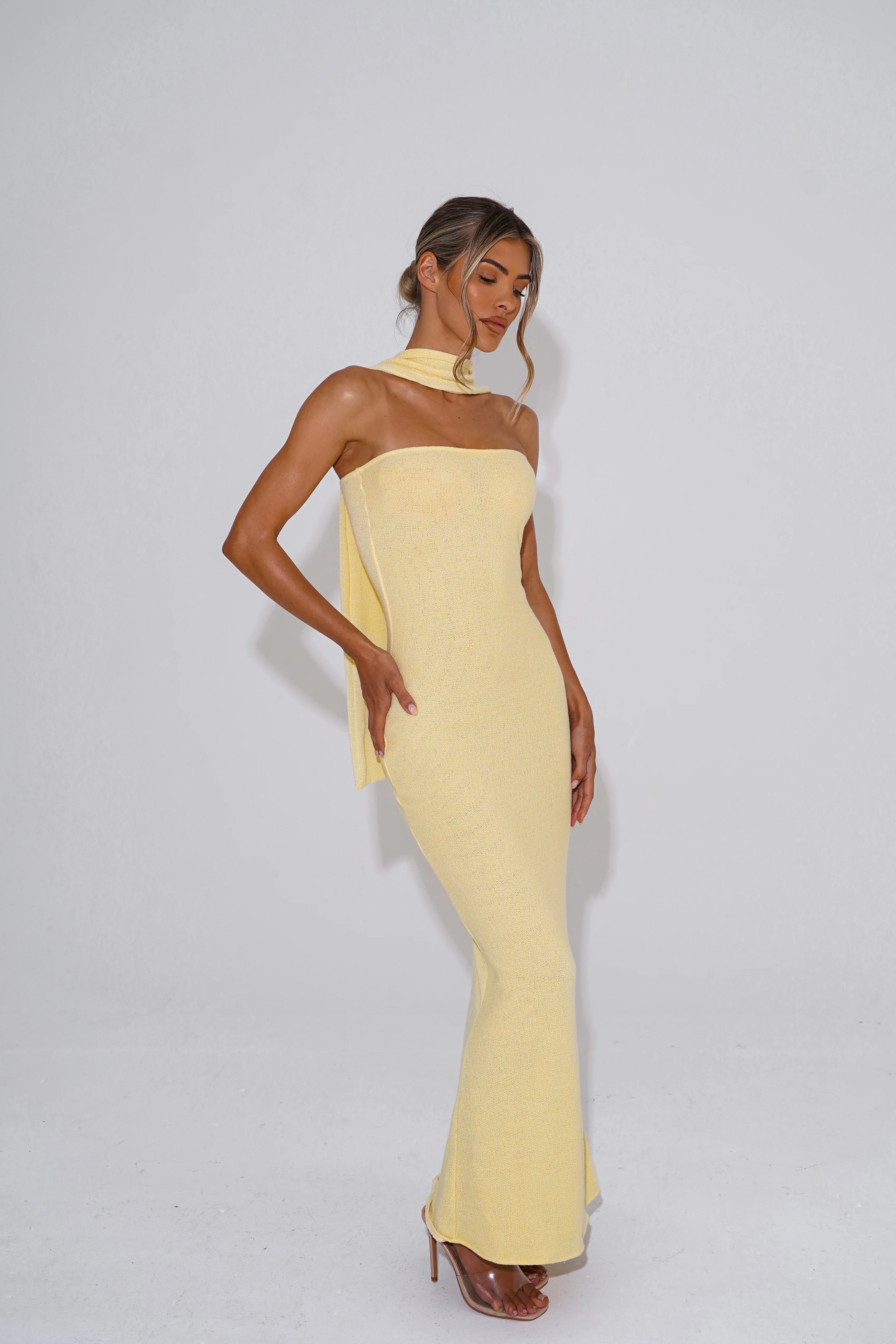 The knit bandeau maxi - lemon - Image 3