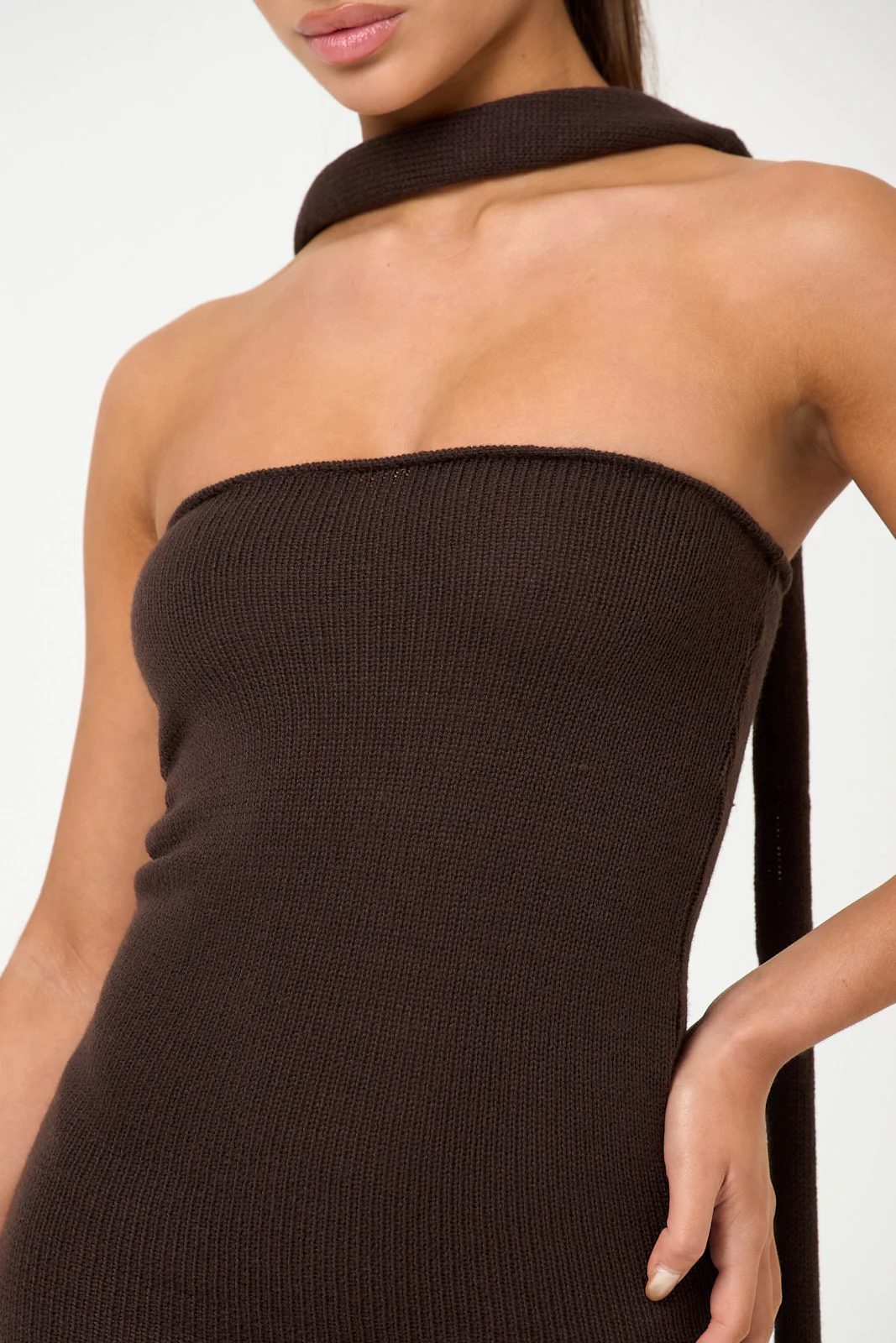 The knit bandeau maxi - mocha - Image 4
