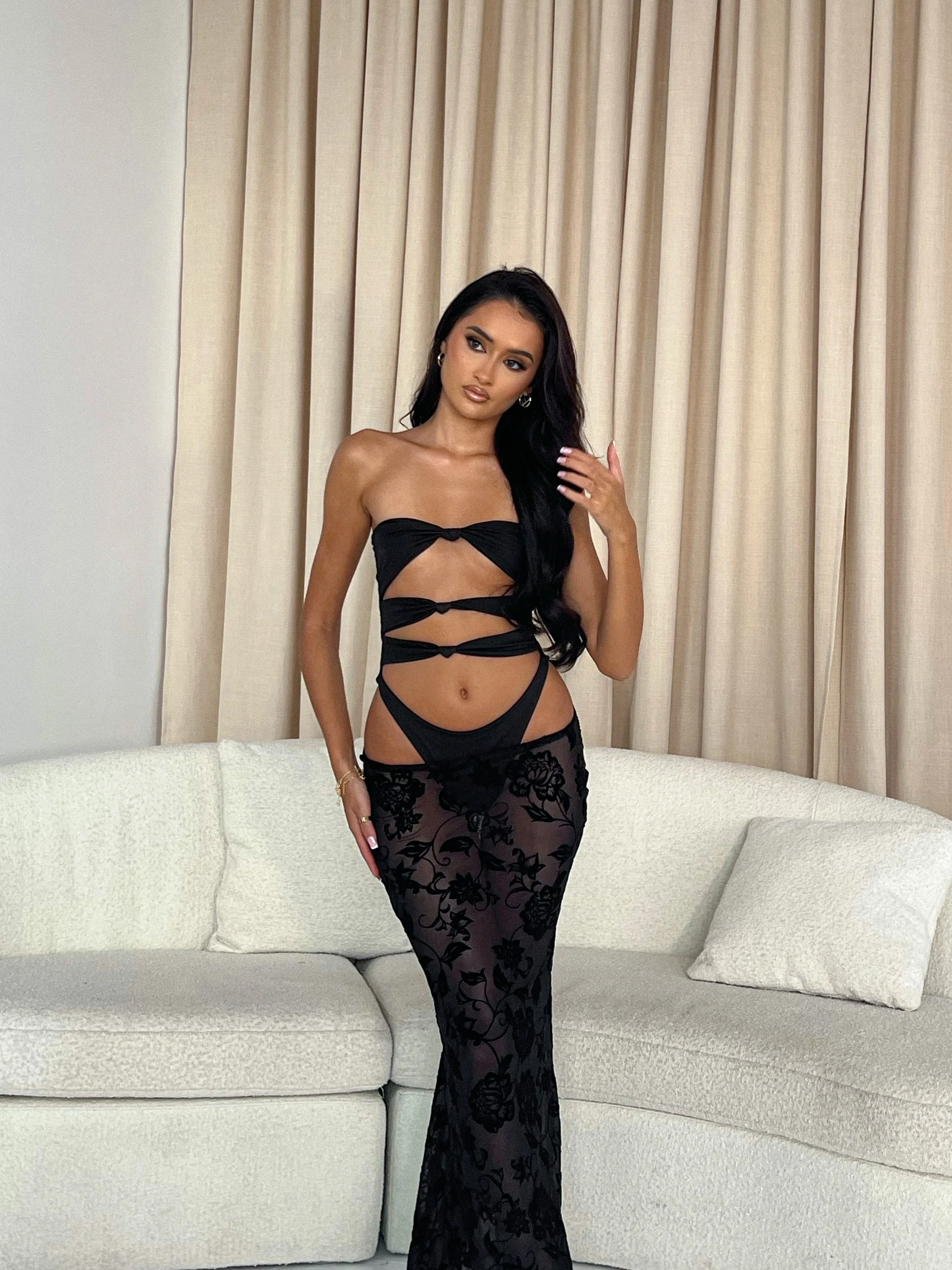The knot swimsuit - black - Image 16