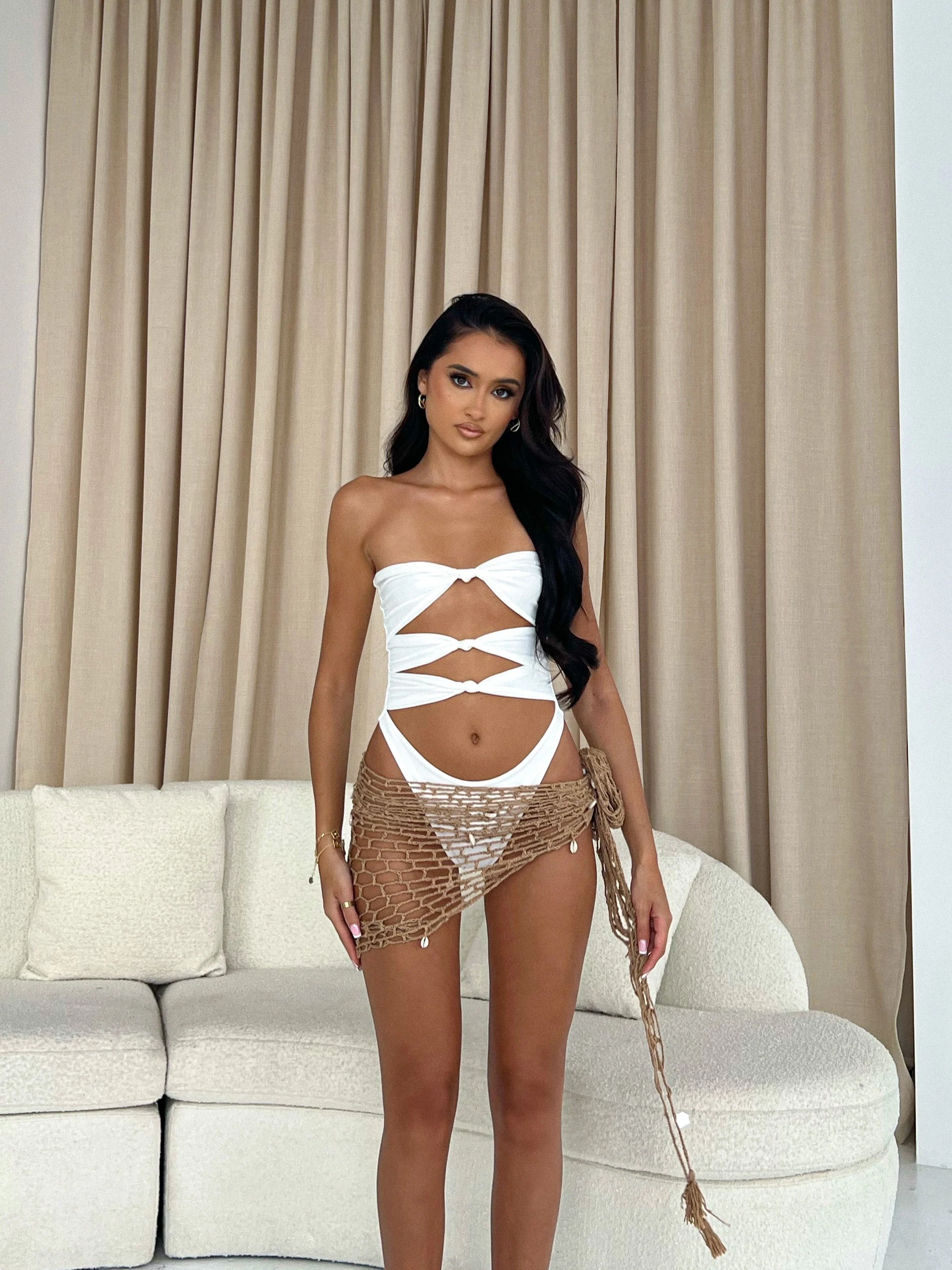 The knot swimsuit - white - Image 22