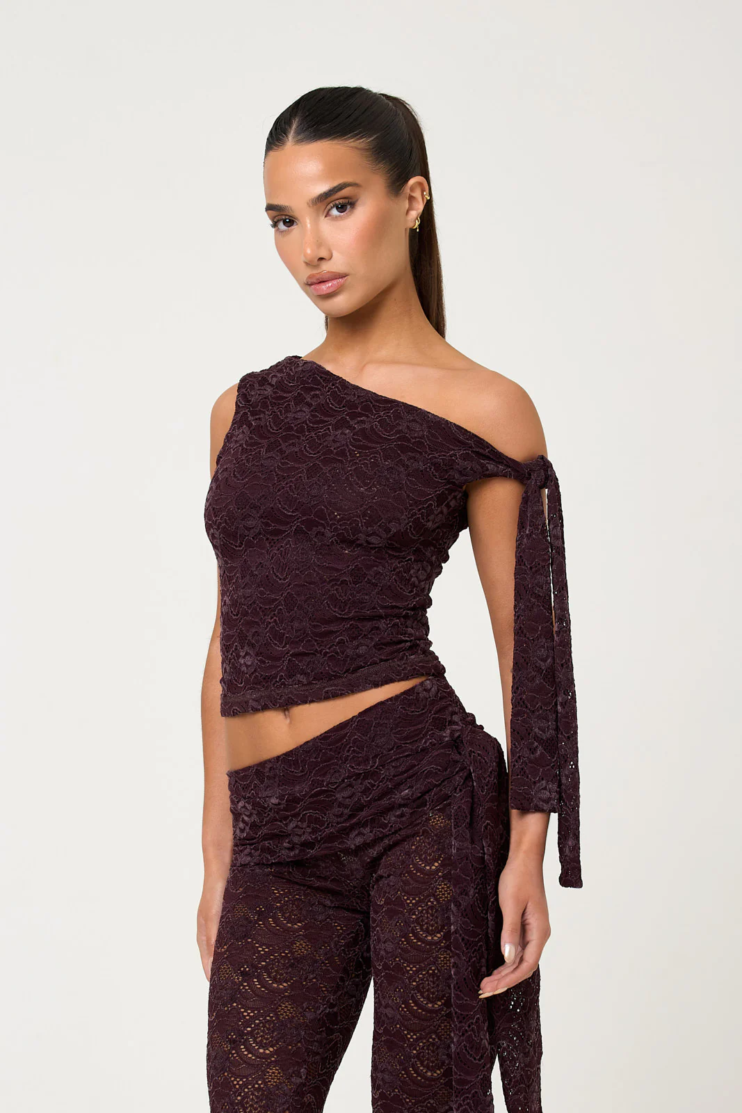 The roselle lace capri - plum - Image 3