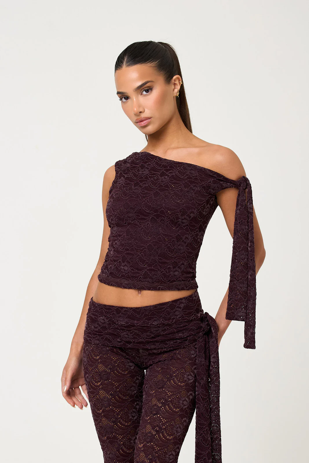 The roselle lace capri - plum - Image 4
