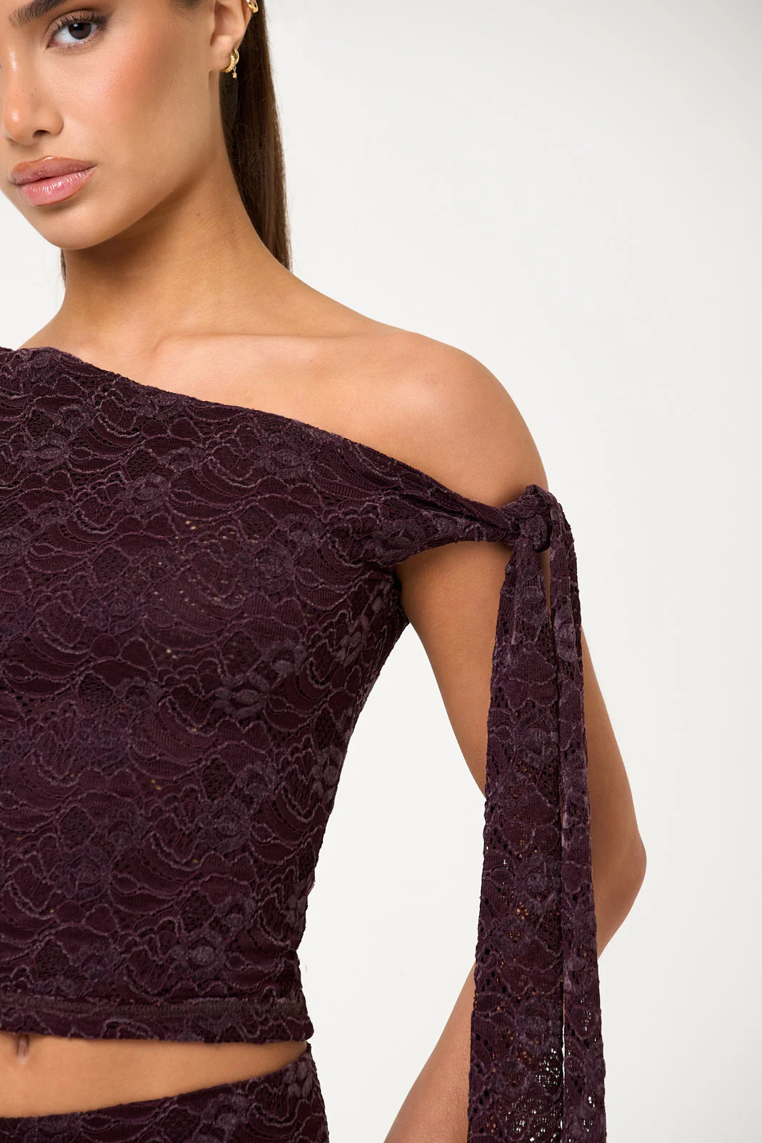 The roselle lace top - plum - Image 3