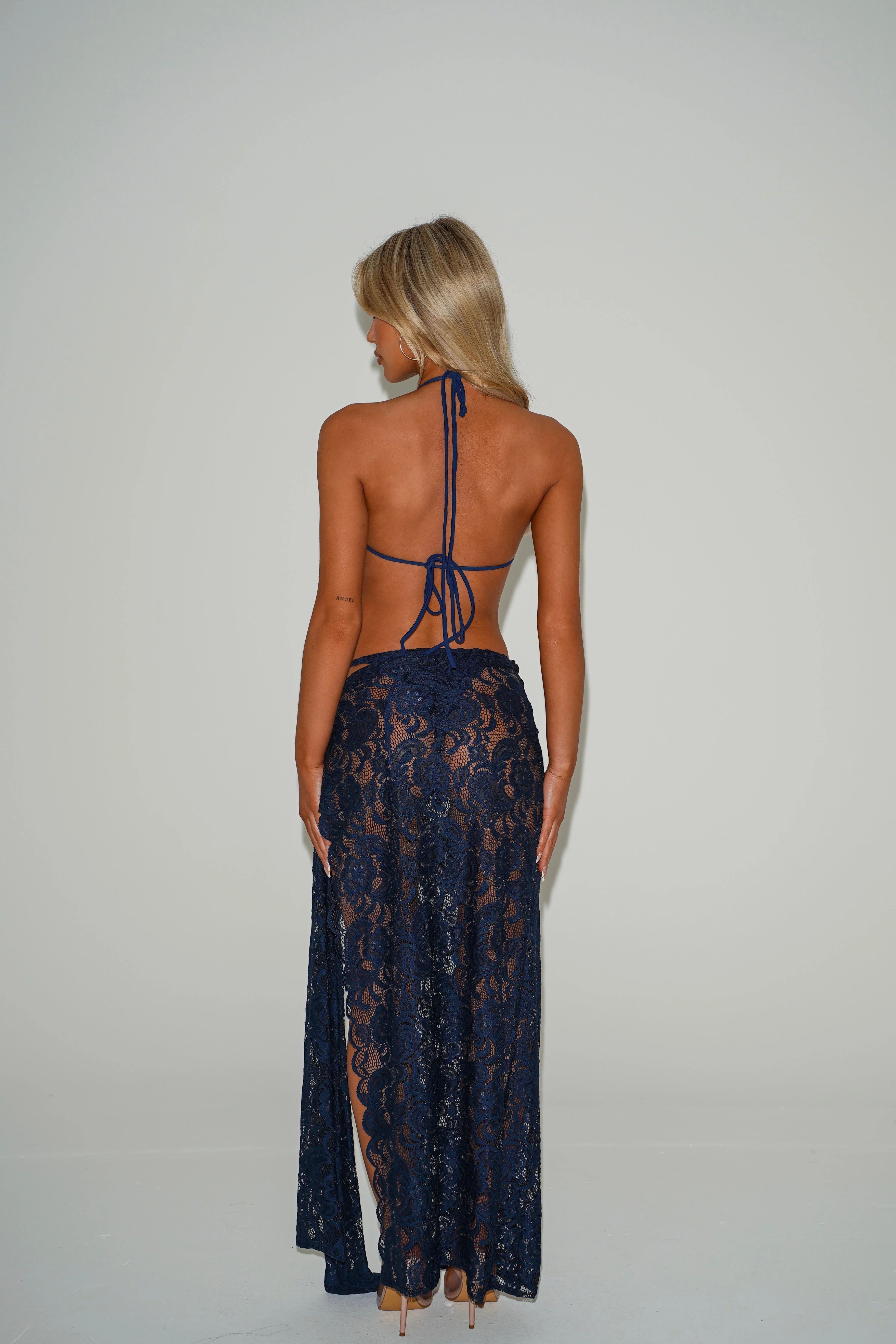 The scallop lace sarong - navy - Image 5